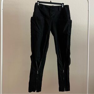 La pargay Black Jean Pants with adjustable shoulder belt